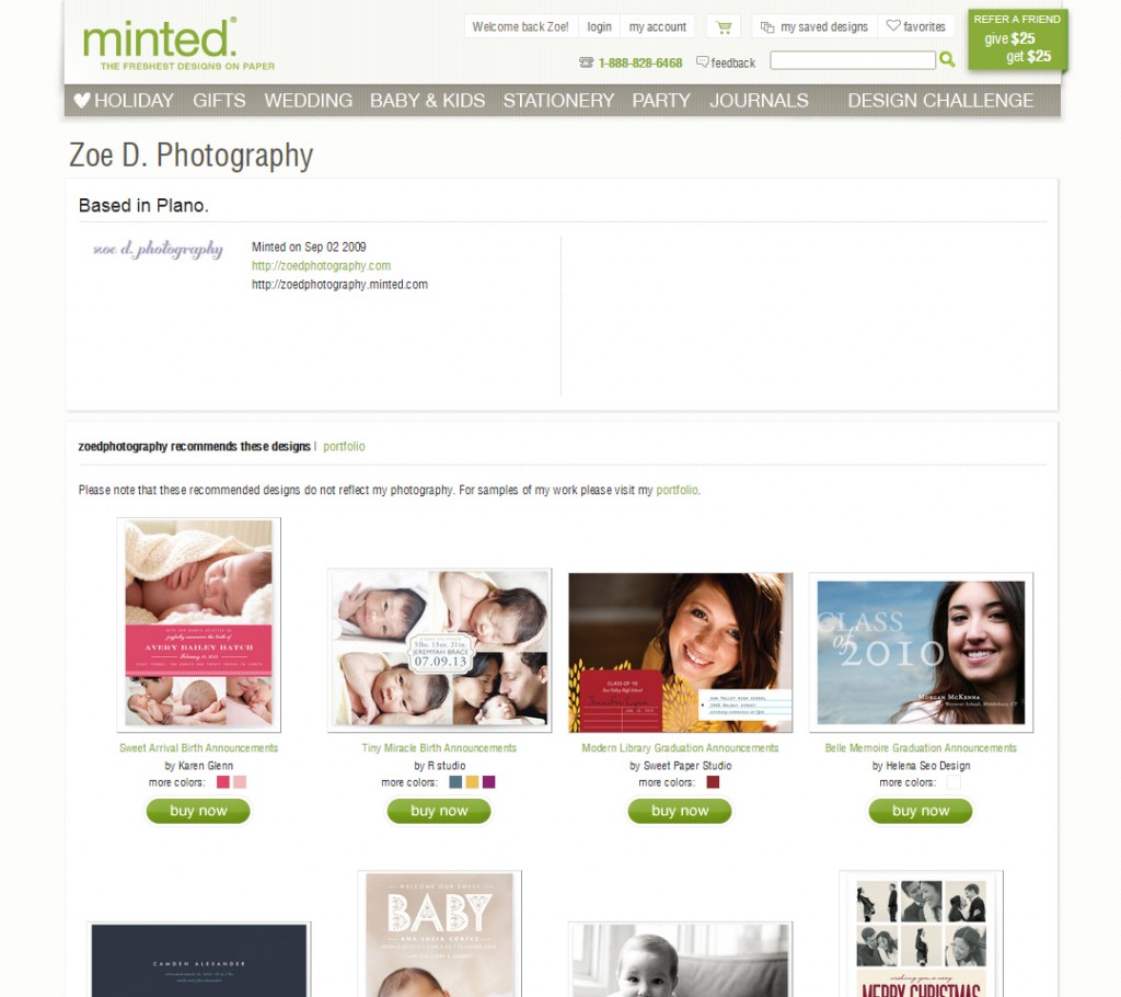 zoe d photography minted photographer storefront