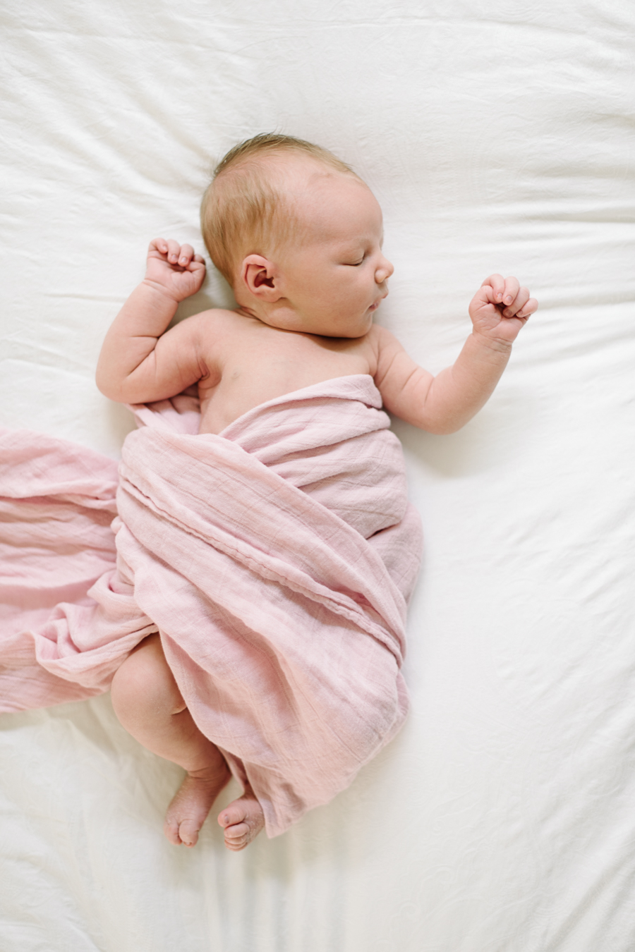 01b newborn pink aiden anais bamboo swaddle blanket photo in dallas texas