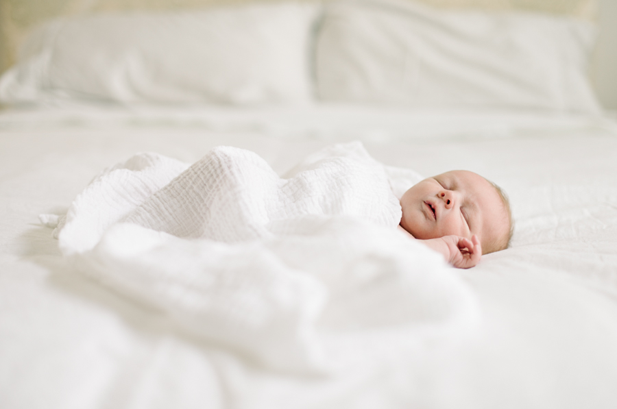 13a white blanket newborn baby photographer in dallas texas family